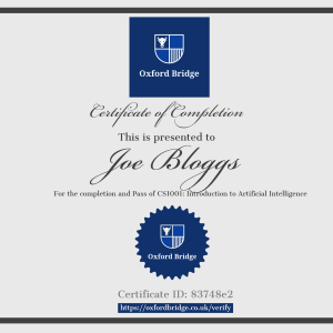 Certificate of Completion